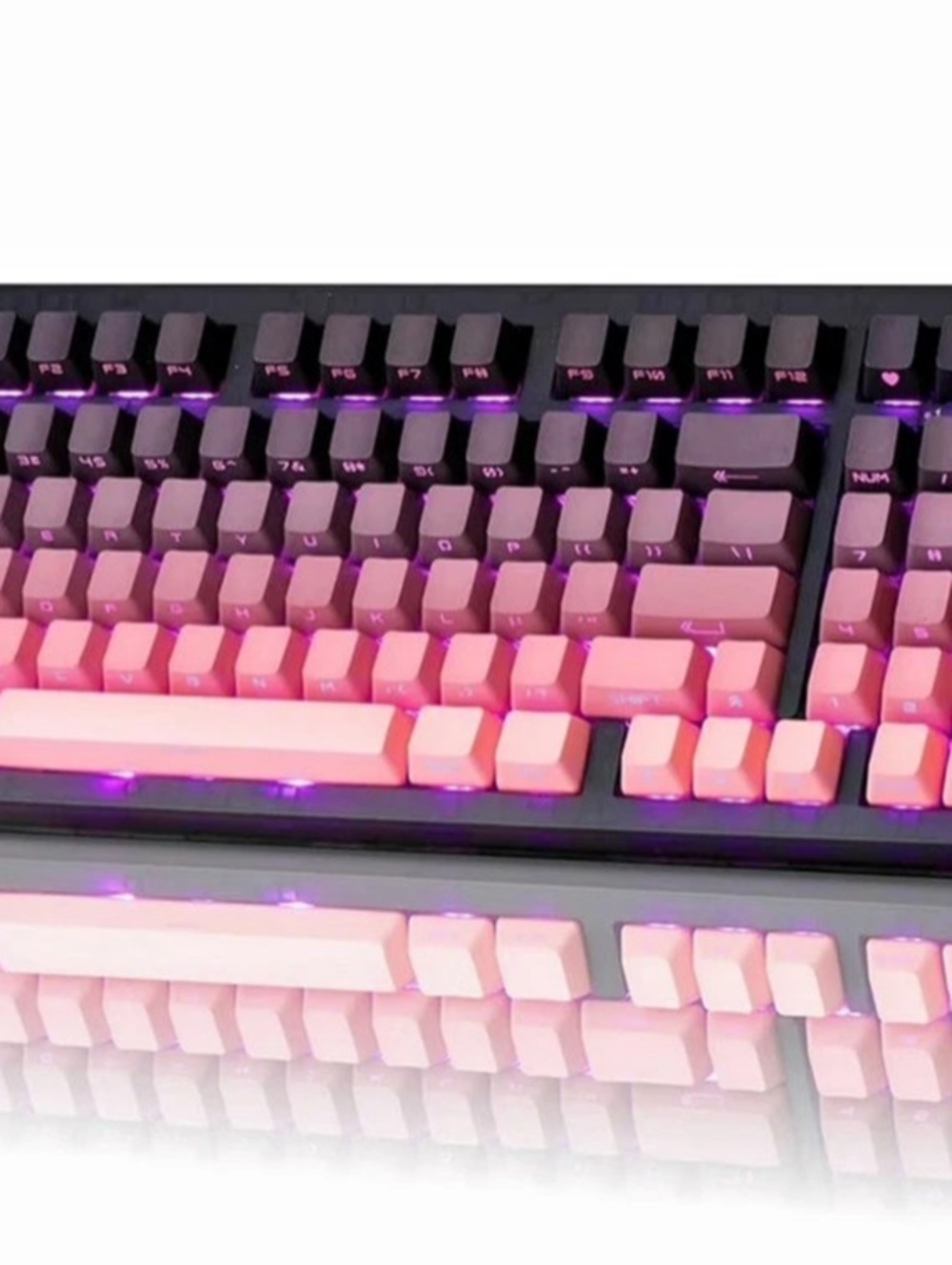 ZH ZH980 Mechanical Keyboard Black Pink Like New